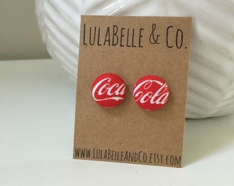 Coca-Cola Button Earring