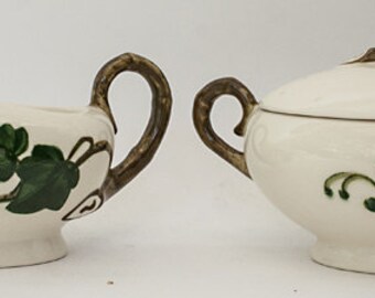 Metlox Ivy Creamer & Sugar Bowl Set