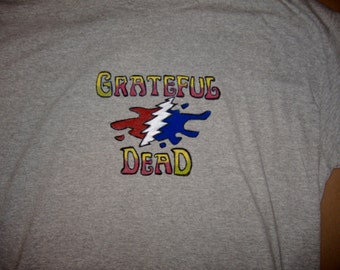 Grateful Dead T-Shirt heavy cotton unisex XL hand painted logo all sales final