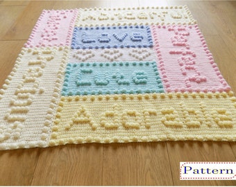 Precious Baby Blanket Crochet PATTERN by Peach.Unicorn