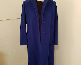 Wool Coat, 1980s Wool Coat, Sapphire Blue, Fashionbilt Maxi Coat, Vintage Coat, Winter Coat, Outerwear, Womens Coat, Long wool coat