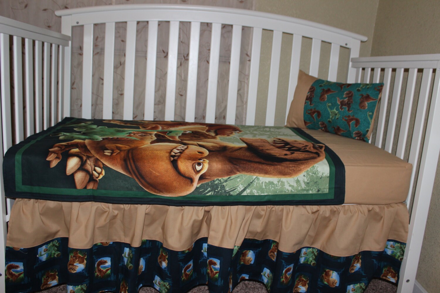 Crib Bedding Set The Good Dinosaur 5 Piece. Bumperless