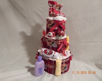 San Francisco 49ers Diaper Cake