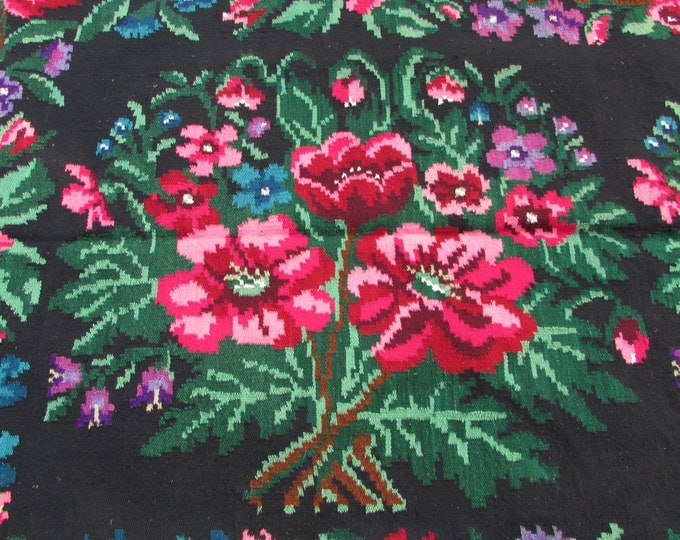 Bessarabian Kilim. Floor Rugs. Vintage Moldovan Kilim, Handmade 55 years old, handmade. Carpets, Eco-Friendly. per