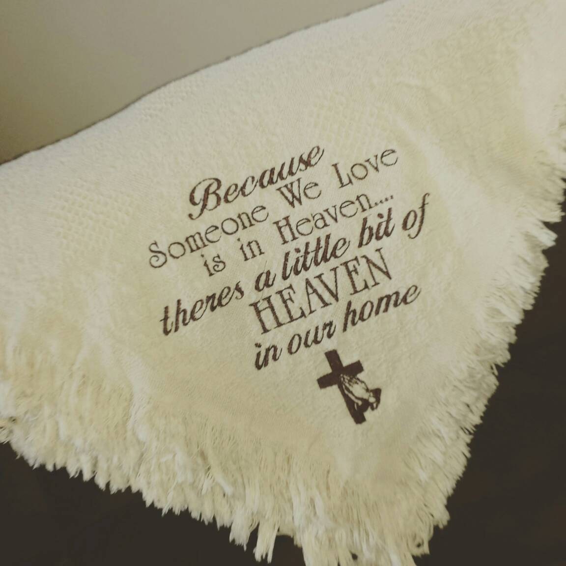 Personalized Throw Afghan Bereavement Throw In memory of