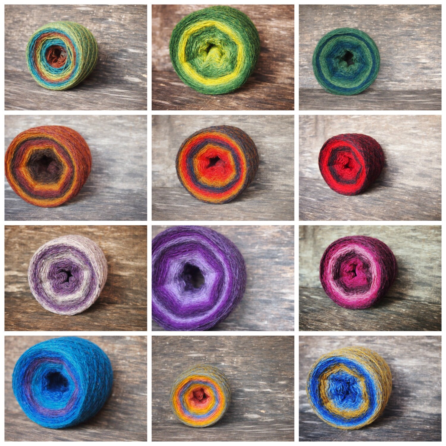 12 Balls Gradient Wool Yarn Wool for knitting crochet100%