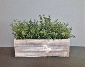 White Washed Rectangular Cedar Wood Succulent Planter Box Rustic Wedding Decor White Washed Rectangular Cedar Wood Succulent Planter Box Rustic Wedding Decor