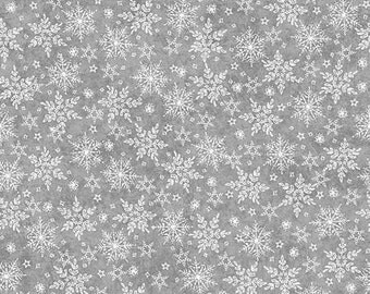 Holiday Frost Snowflake Flannel, Fabric by the Yard