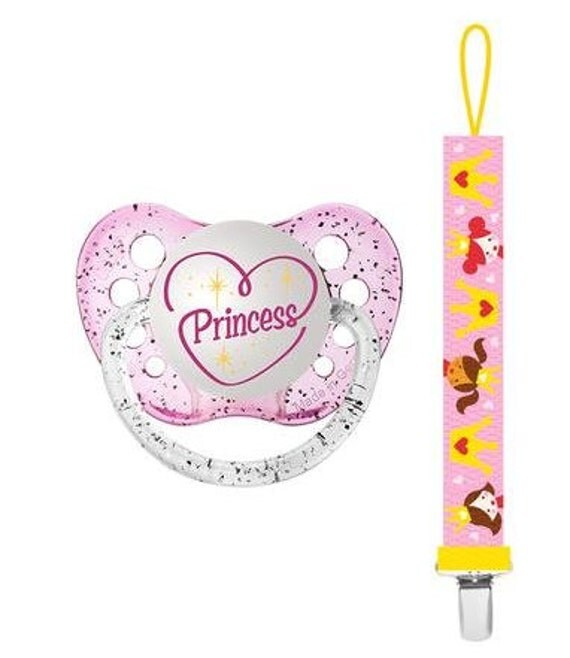 Princess Pacifier Gift Set Princess by MomandBabyBoutique on Etsy