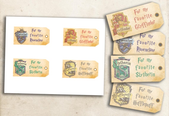 harry potter hogwarts printable gift tags diy tags for gifts