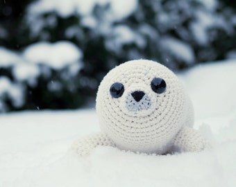 PATTERN - Bubbly the Baby Seal (crochet, amigurumi) - in English