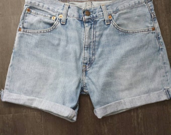 Items similar to Studded Shorts Vintage Levi Denim Shorts Custom Gold ...