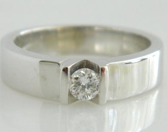 Wonderful 14K White Gold Diamond Engagement Ring