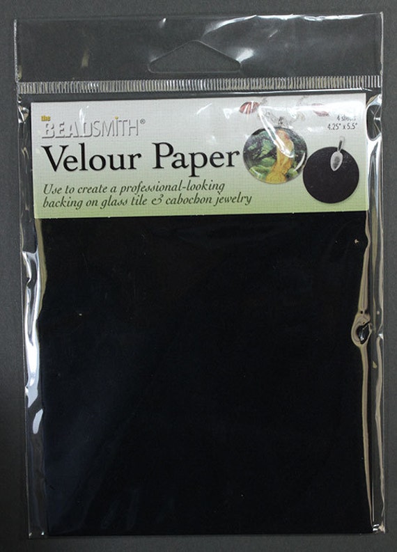 Black Velour Paper 4-1/4x4-1/4 Pkg of 4 by FDJtools on Etsy
