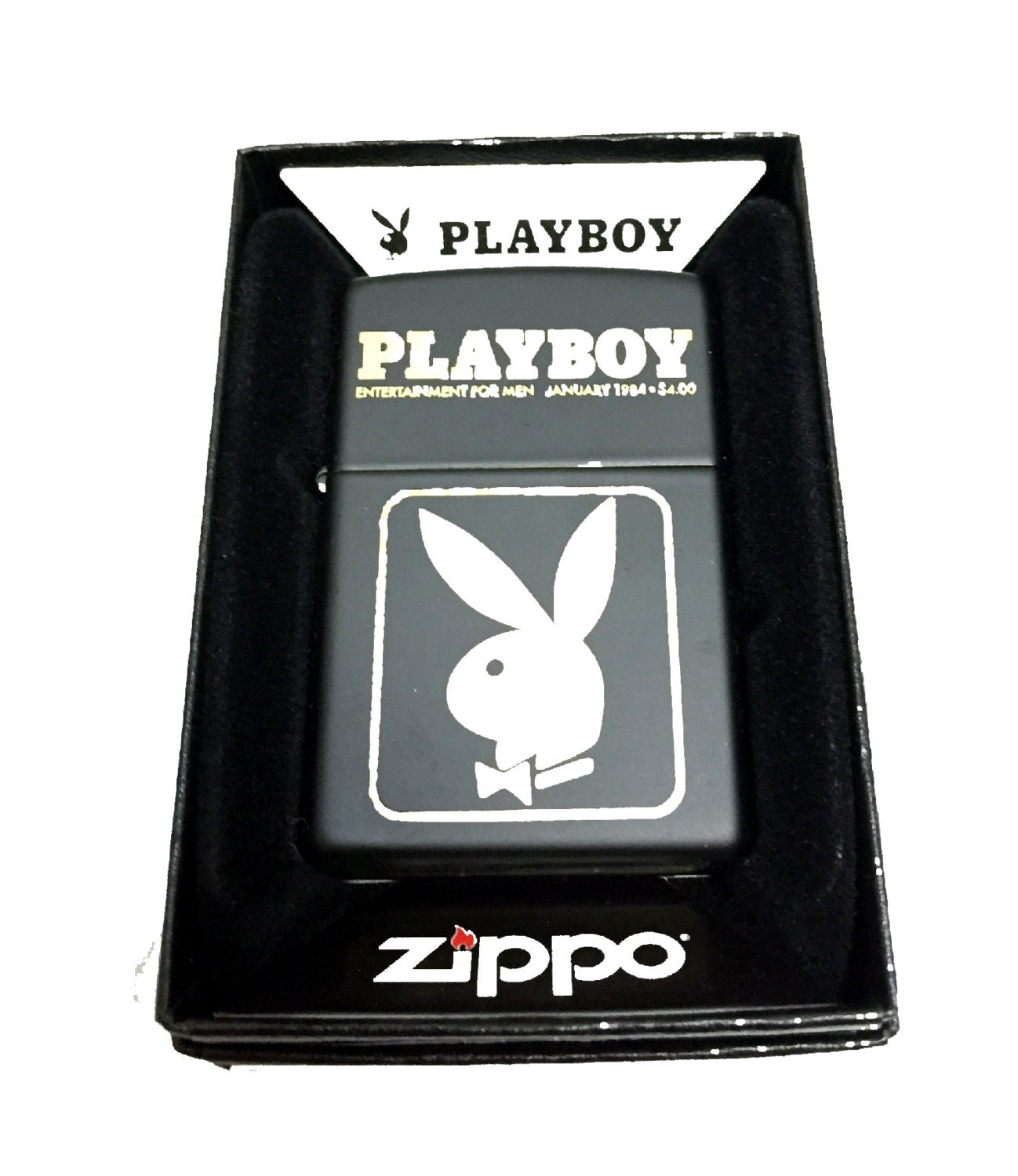Zippo Custom Lighter Playboy Bunny January 1984 Regular