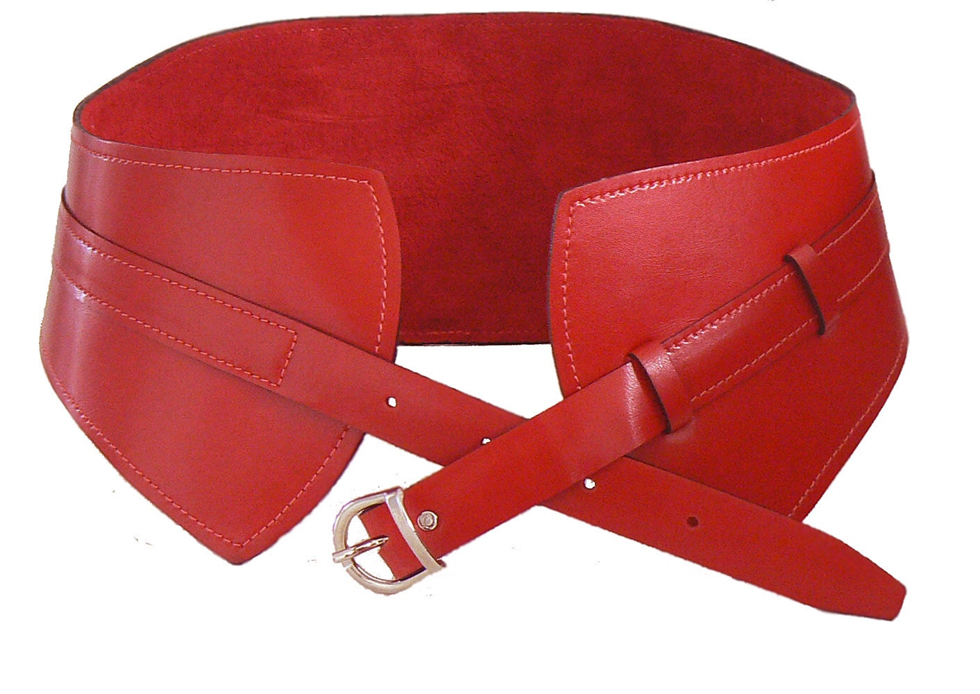 Women's High Waist Leather Belt Corsage Belt