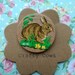 SALE Handmade Vintage rabbit brooch wooden rabbit badge rabbit brooch rabbit jewellery easter gift