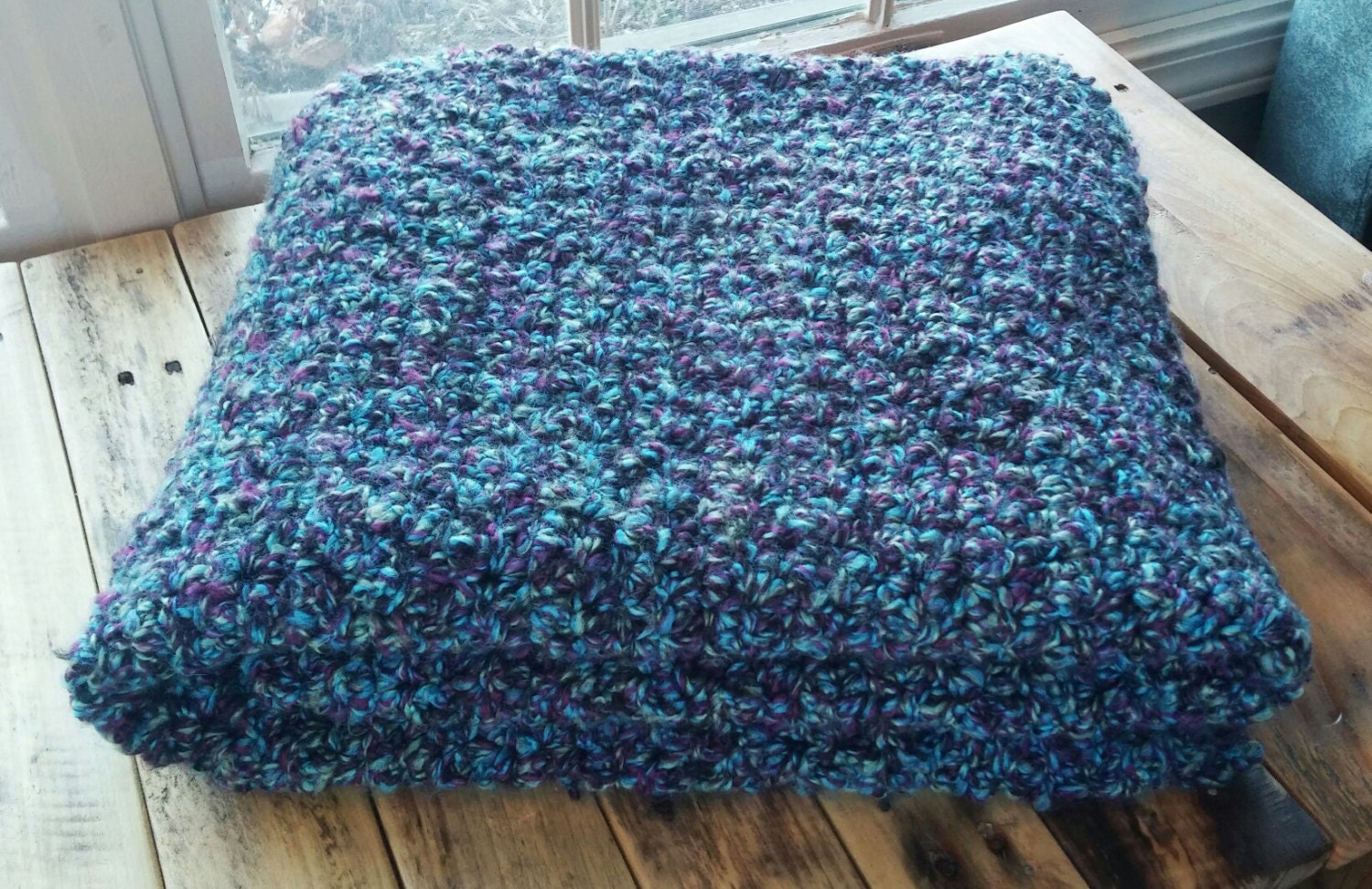 Soft Purple / Blue / Green Blanket / Multi colored throw