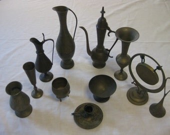 Vintage Brass Collection 11 Pieces