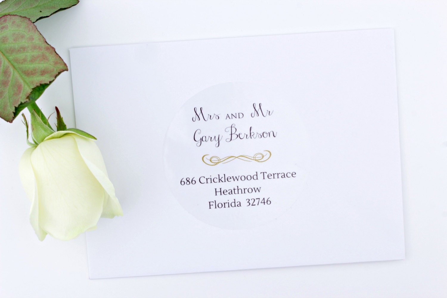 Wedding Envelope Address Labels Return and Guest Addressing
