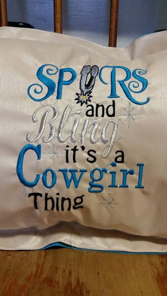 Spurs And Bling It A Cowgirl Thing By Blanksangelembroider On Etsy