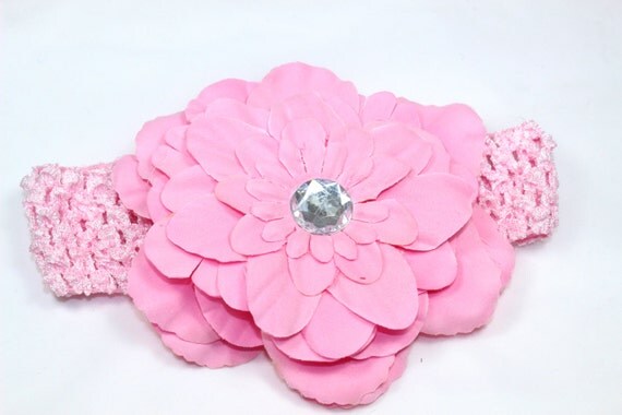 baby rosette 4 duo petal crochet headband baby pink rosette pink petal by baby rosette 4 duo petal crochet headband baby pink rosette pink petal by