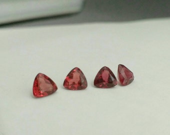 AAA Garnet Faceted Natural Garnet Rhodolite Garnet Red Garnet Faceted Trilliant Triangle Loose Garnet Gemstone Parcel Free Ship GR1C3F0002