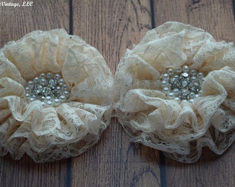 diy 4 quot vintage lace flower frilly hair flowers headbands ruffle baby quilt etsy diy 4 quot vintage lace flower frilly hair flowers headbands ruffle baby quilt etsy
