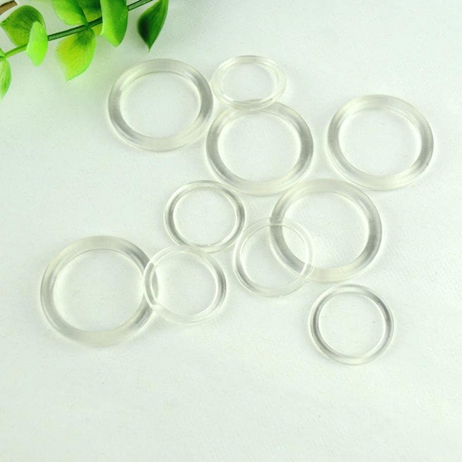 100pcs Plastic Clear O rings handbag collar craft inner 8mm