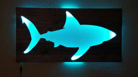 Shark Wall Art shark wall art wood shark fish cutout with remote control Shark Wall Art shark wall art wood shark fish cutout with remote control