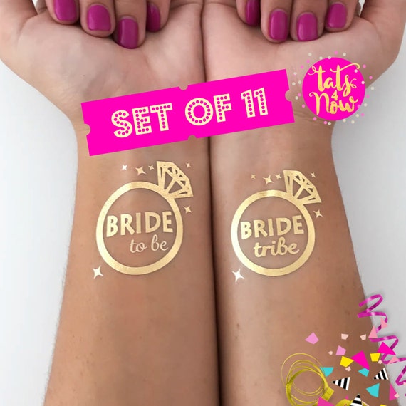 Bride tribe diamond ring set of 11
