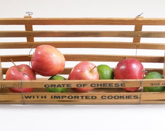 Vintage Wooden Cheese Box, Cheese Crate, Advertising Box