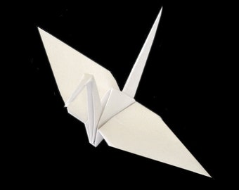 White Origami Cranes (50) , White Cranes, White Wedding Decor , Paper Cranes , Folded Cranes