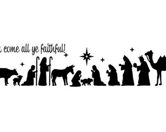 Nativity Scene Vinyl Decal