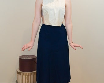 1930s "Dicky" Vintage Faux Button up Blouse - Just in Time for Sweater Weather