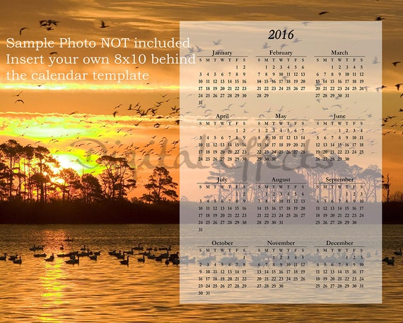 2016 calendar templates for photoshop elements