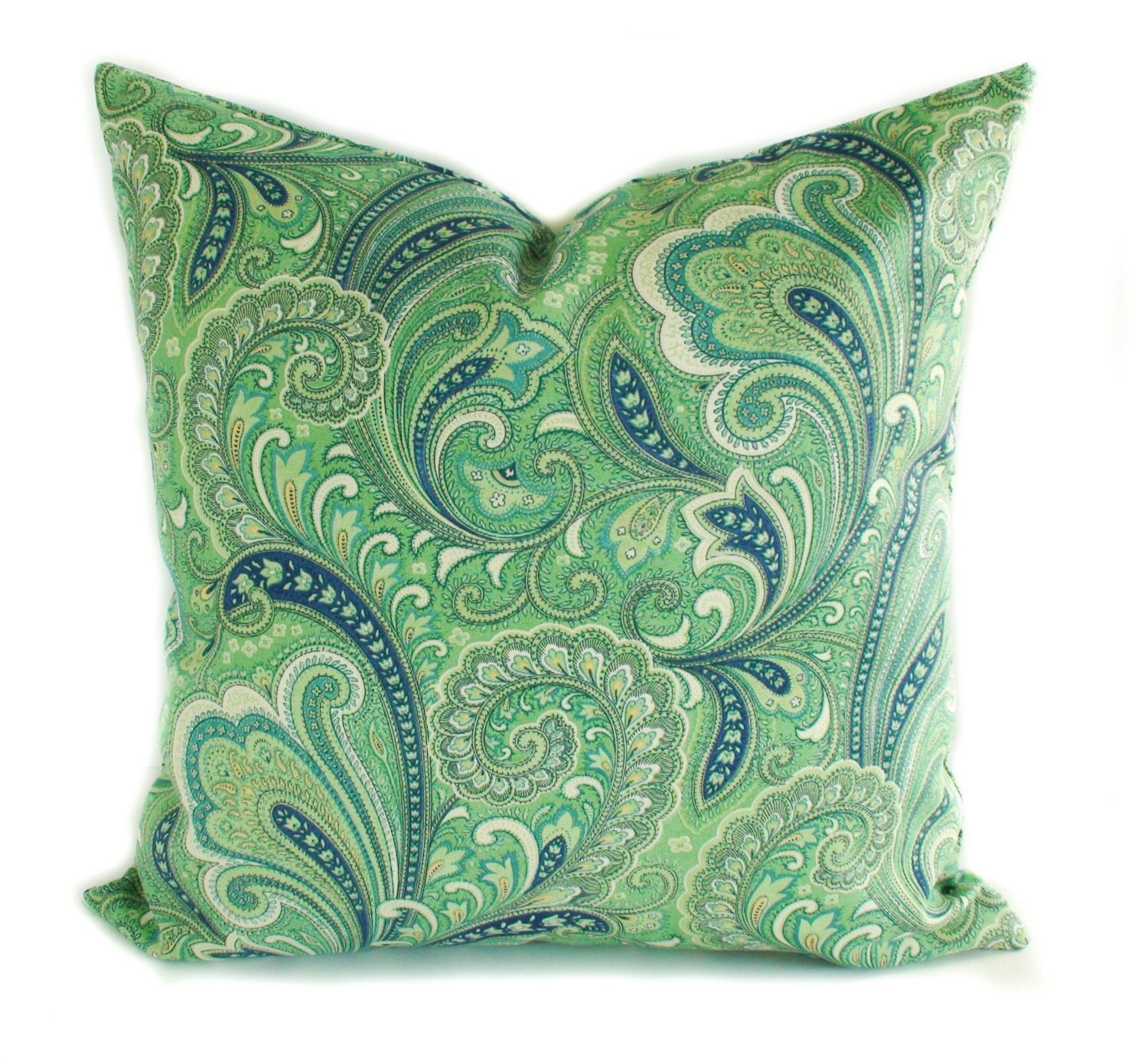Green outdoor pillow cover 20x20 Blue outdoor pillows