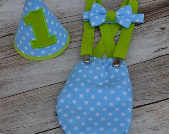 Boy Cake Smash Outfit,Boy 1st Birthday outfit, boy cake smash, Bow Tie and Diaper Cover, 1st Birthday Outfit, Mickey Mouse Baby Blue