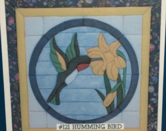 Quilt Magic, No Sew, Wall Hanging Kit ,Humming Bird 121, Quilt, Quilt Wall Hanging, Laser Cut Foamboard, DIY Quilt Picture, Sewing Pattern
