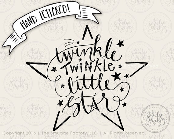 Twinkle Twinkle Little Star Svg Cut File Star Svg