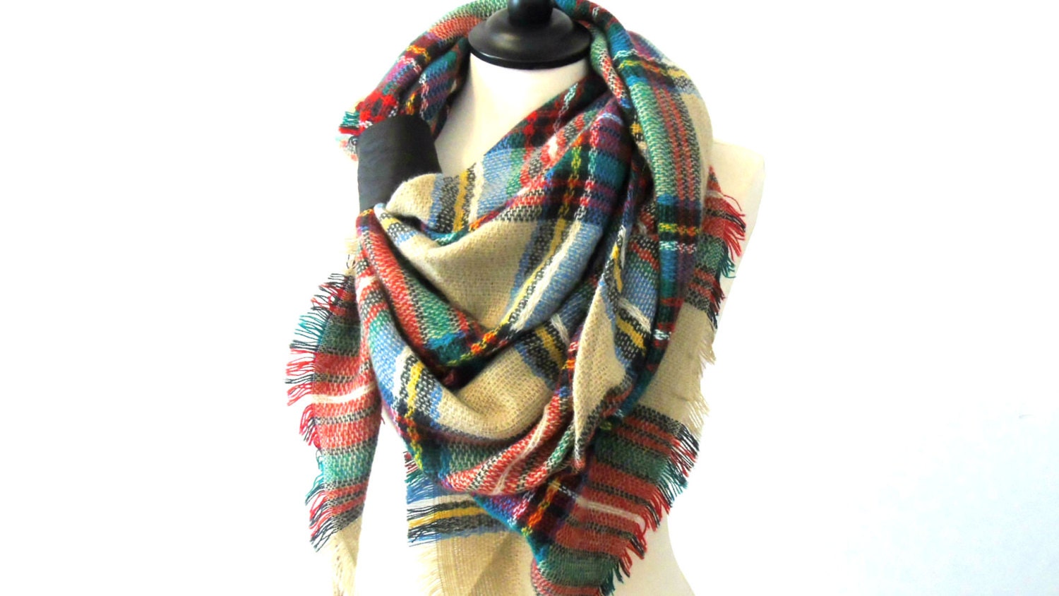 Plaid tartan blanket scarf oversized scarf plaid scarf