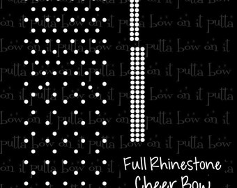 Fade Rhinestone Cheer Bow Strip Template