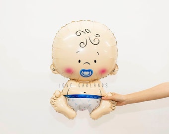 Baby Boy Balloon, Baby Boy Shower Balloon, Baby Balloon, Blue Baby Shower Balloons, Baby Boy Shower Decor, Gender Reveal Balloons