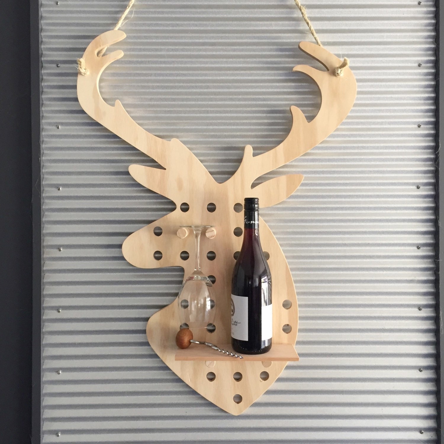 Stag PegBaord Stag Shaped Dowel Peg Board Wooden Pegboard