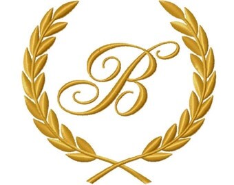 Laurel Wreath Solid Fill Machine Embroidery DESIGN NO. 753