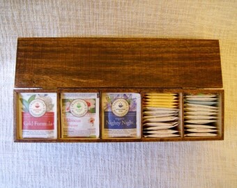 tea box, tea chest, wooden tea box, tea storage, tea bag box, tea gift box, personalized tea box, keepsake tea box, gift set tea