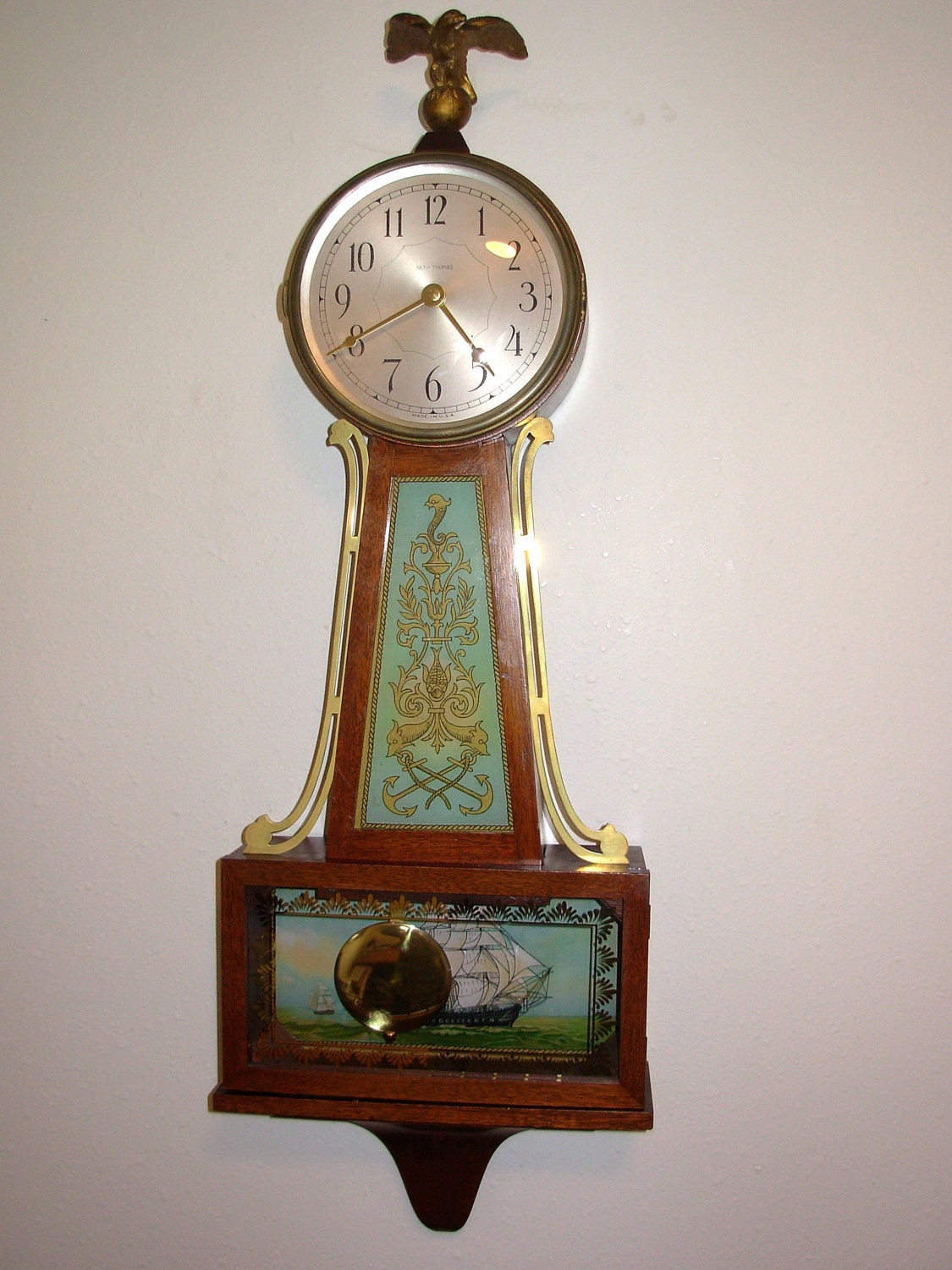 Vintage Seth Thomas Nautical Banjo Pendulum Clock