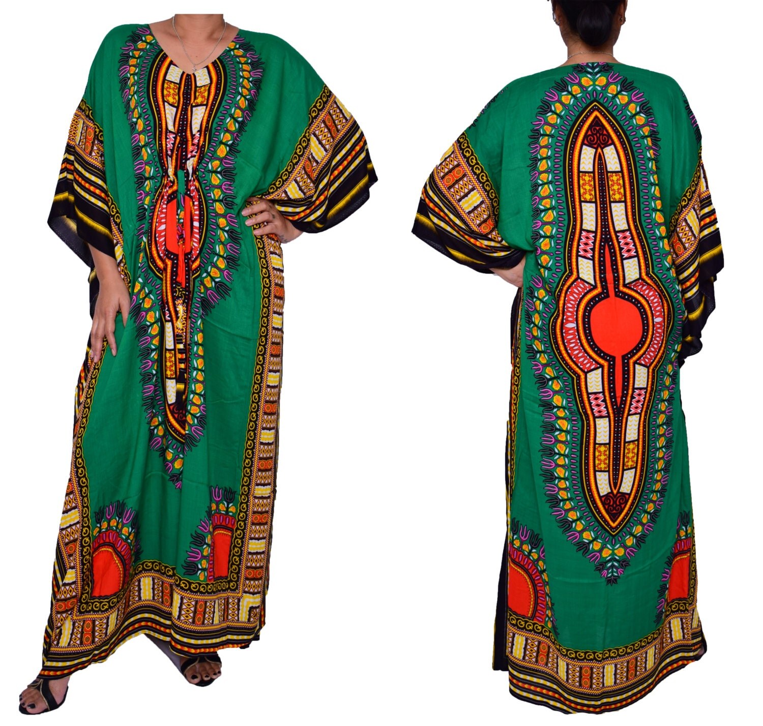 New African Kimono Dashiki Dress / KimonoSkirt for by FANZYDESIGN