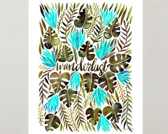 Little &amp; Fierce Signed Watercolor / Acrylic Art Print by CatCoq