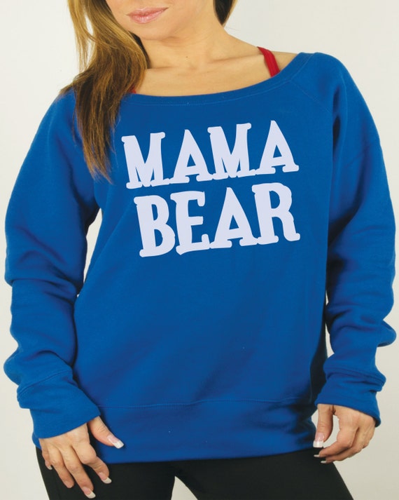 Mama Bear Off Shoulder Hoodie Sweatshirt Mama Bear Sweater 